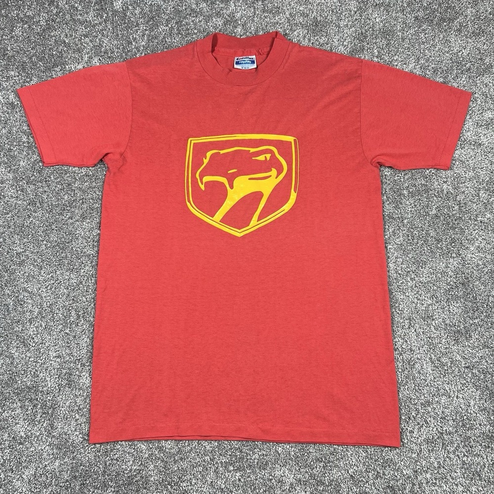 Vintage 80s 90s Dodge Viper T-Shirt Faded Red Made in USA Single Stitch Medium